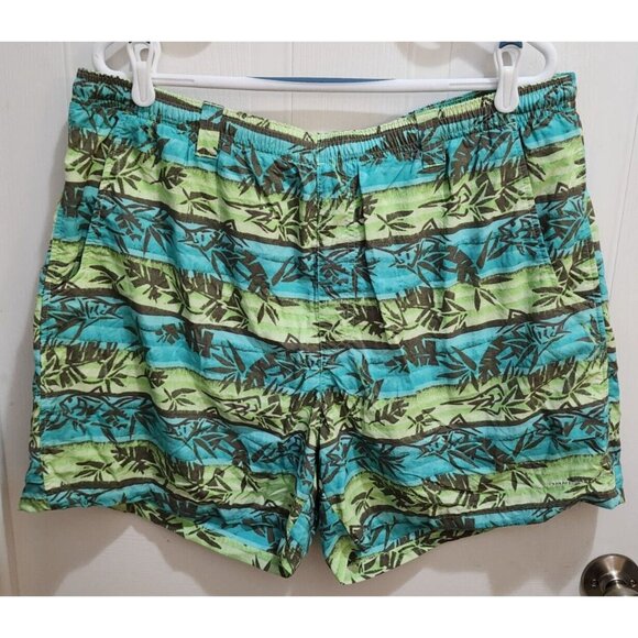 Columbia Other - Columbia PFG Blue Green Striped Swim Shorts Trunks Omni-Shade Lined Size XL